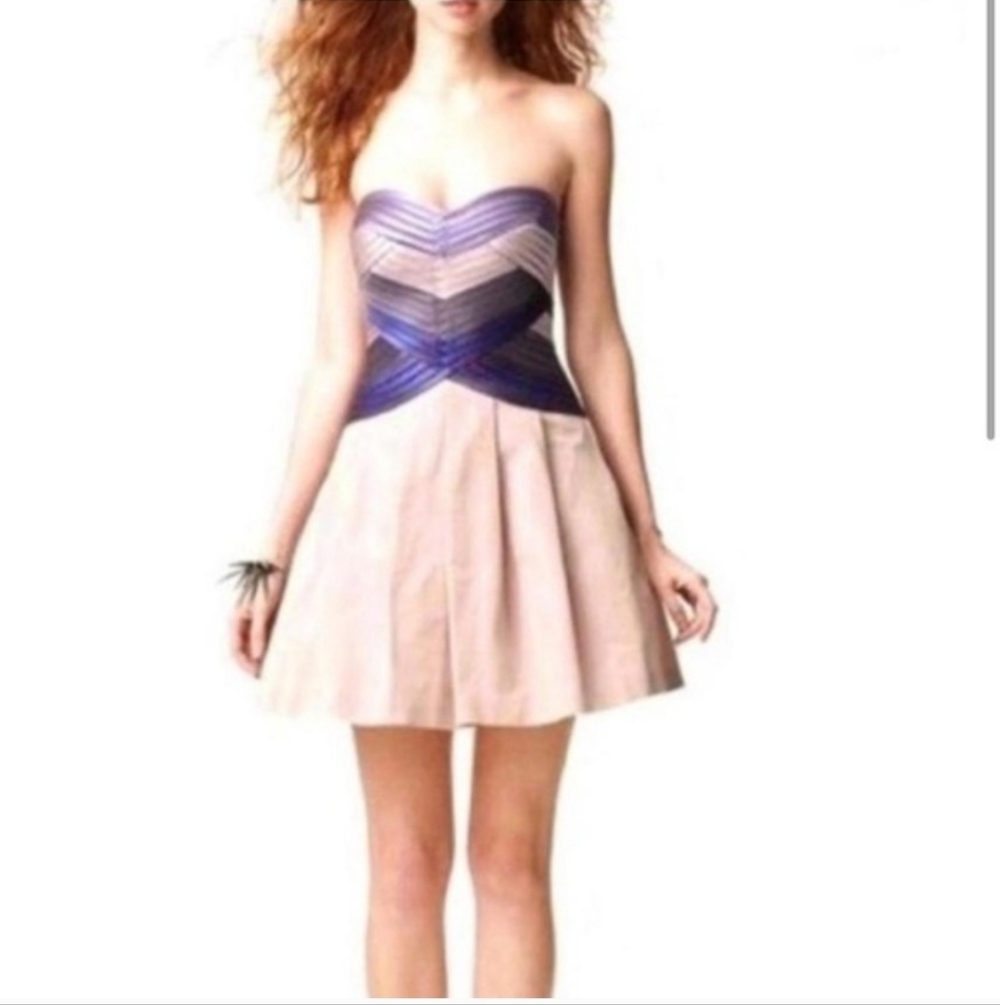 💜2 for $10💜 Bundle and save Strapless Dress with Purple and Pink Accents.